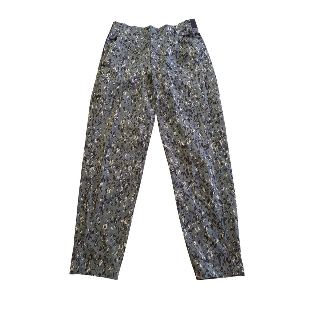 Athleta Brooklyn Ankle Pant 4 Blue Camo Abstract Print Athleisure Gorpcore
